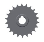 Kettenrad mit beids. Nabe 10B-1 Z=22 D=25+Nut – Bild 2