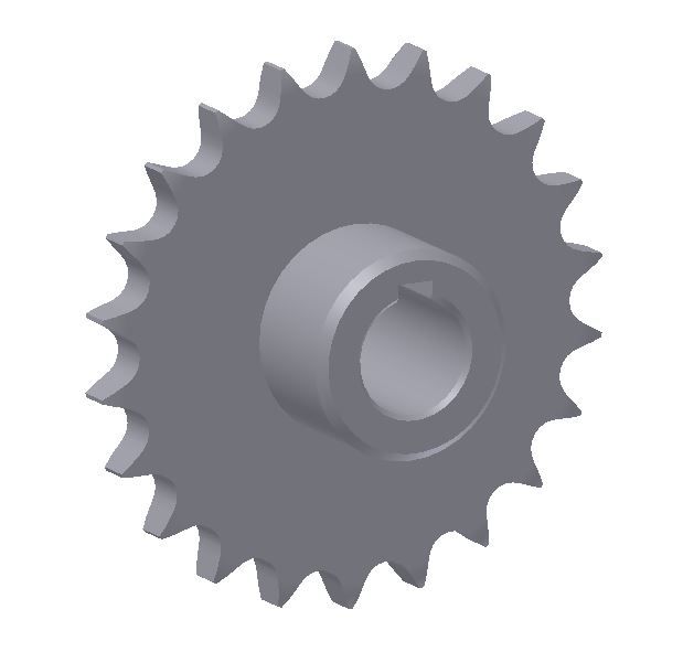 02225c_XL Kettenrad mit beids. Nabe 10B-1 Z=22 D=25+Nut – Bild 1