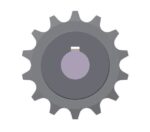 Doppel-Kettenrad mit Nabe 10B-1, Z=14 D=20+Nut – Bild 2