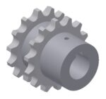 Doppel-Kettenrad mit Nabe 10B-1, Z=14 D=25+Nut