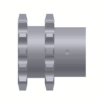 Doppel-Kettenrad mit Nabe 10B-1, Z=14 D=25+Nut – Bild 4