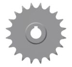 Kettenrad mit beids. Nabe 10B-1 Z=20 D=20+Nut – Bild 2