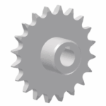 Kettenrad mit beids. Nabe 10B-1 Z=20 D=20+Nut